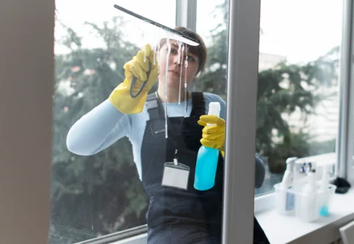 Nettoyage de vitres intérieures et extérieures à la Chapelle-Baloue